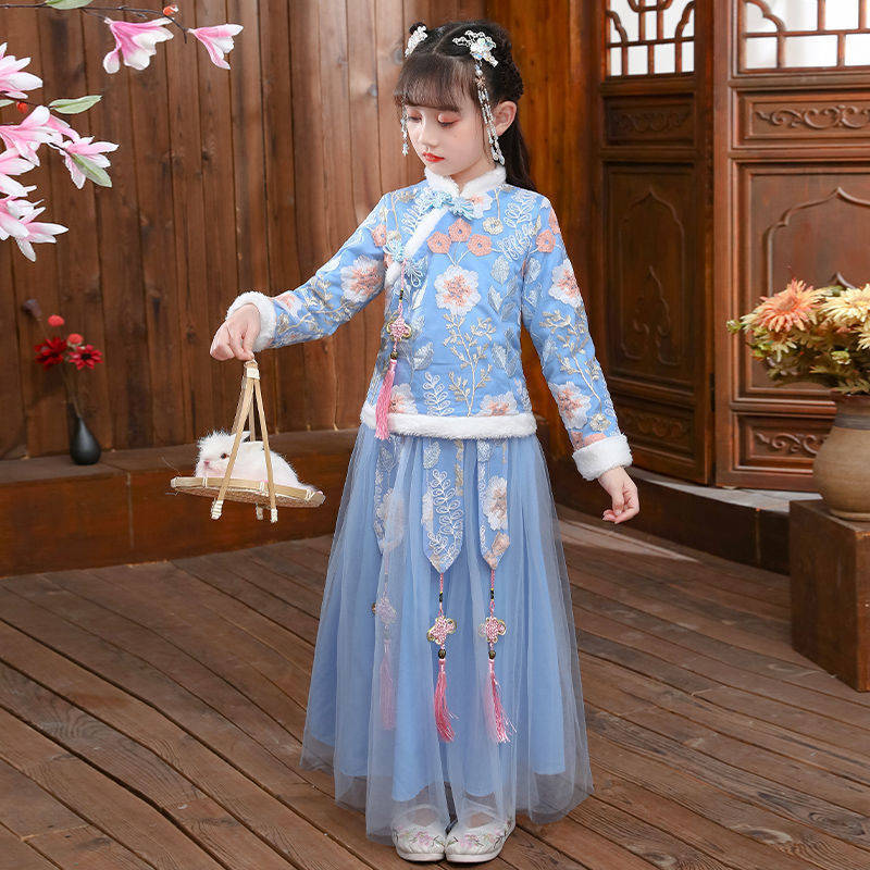 Winter Clothing For Babies - 2024 Kinderen Herfst Winter Hanfu Meisje