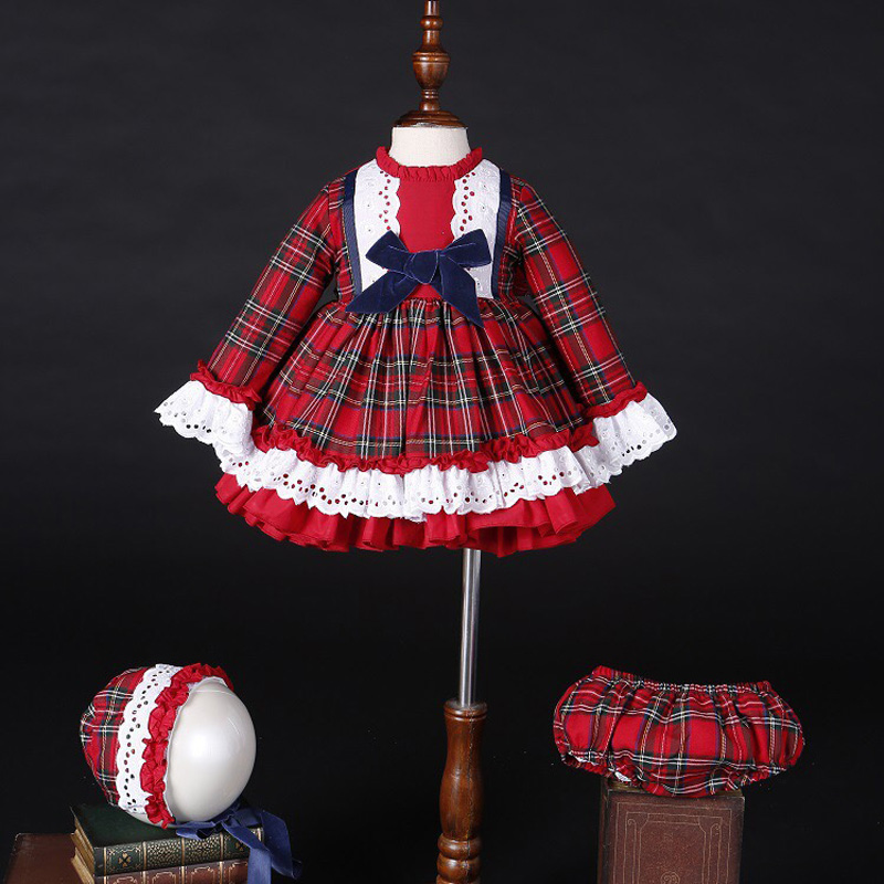 Winter Clothing For Babies - Babymeisje Herfst Winter Kerst Rode Plaid